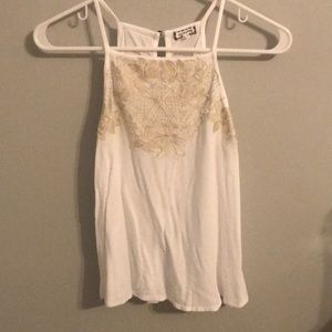 White tank top with detail at top